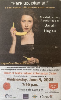 “Perk up, pianist”- a one-woman, sit-down musical comedy