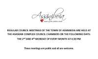 Regular Council Meeting