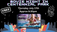Outdoor movie in the park