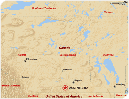 Map of Prairie Provinces